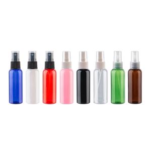 50ml x 50補充可能な香水スプレープラスチックボトルスプレートラベルボトルミストポンプ空の化粧品コンテナ噴霧器T200819