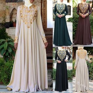 민족 의류 여성 Abaya Elbise 두바이 이슬람 드레스 모로코 Kaftan 터키어 아랍어 Kuftan Caftan기도 가운 이슬람 Arabe Mujer RopaEthni