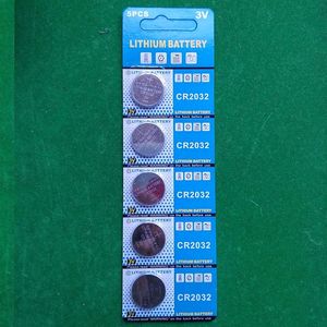 5packs/lote CR2032 3V Botões de botão de lítio Baterias de células 100% frescas células de moeda de super potência