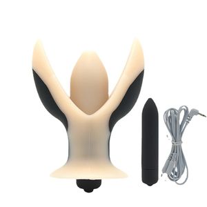 Brinquedo de silicone grande electro choque anal plug de bujão de bujão de vibrador dilatador massageador massageiro de adulto elétrico para homens mulheres mulher