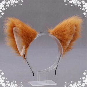 Симпатичная кошка Fox Faux Fur Ухо уши с обручами для вечеринки косплей для волос с меховой повязкой для волос для волос аксессуары для волос животные уши gc1528
