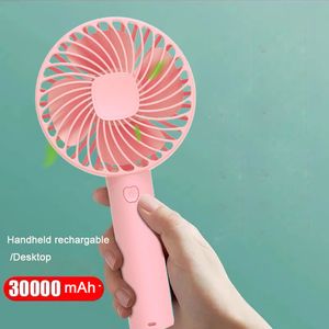 Handheld Mini Fan USB wiederaufladbare tragbare Kühler mit Riemen einstellbar 3 Geschwindigkeit für Desktop-Büro Outdoor-Reisen 220505