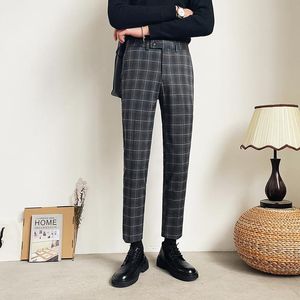 Garnitury męskie Blazers koreańskie pielce biznesowe sukienki biznesowe Mężczyzn Koktajl Długość biuro Social Suit Pant Casual Slim Wedding Broom Male Clo