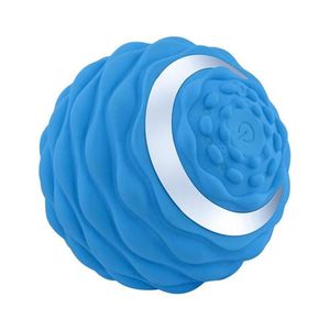 Wholesale blue ball resale online - Electric Massage Ball Yoga Speed Vibrating USB Rechargeable Roller Training Fitness Foam Balls2758