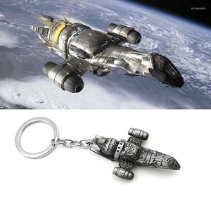 Keychains Serenity Universe Space Cruise Ship Model Keychain Charm Mini 3D Cosmos Spaceship Keyring Chain Lovers Women Men Jewelry Gifts Mir