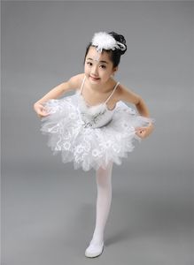 Scene Wear Ballet DressheadWearGlove Children Elegant Classic White Swan Lake Perform Dress Dance Tutu Costumestage