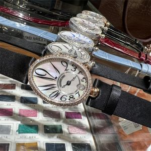 Montre de luxe relógios femininos 36,5x28,45mm movimento mecânico automático banhado a prata ouro branco natural madrepérola mostrador diamante relógios de pulso