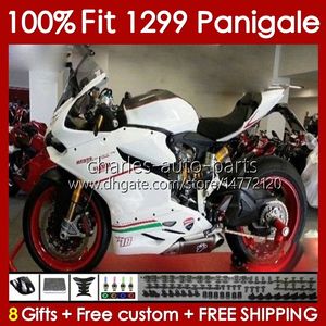 OEM-Verkleidungsset für DUCATI Panigale 959R 1299R 1299S 959 1299 S R 2015 2016 2017 2018 Karosserie 140Nr. 76 959-1299 15-18 959S 15 16 17 18 Spritzgussform Karosserie weiß glänzend