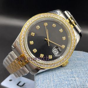 Designer-Uhr für Herren, Eisring, 41 mm, 36 m, 31 mm, 28 mm, schwarzes Zifferblatt, Diamant-Ohrstecker, wasserbeständiges Saphirglas, 904L-Edelstahl-Armband, Golduhren von hoher Qualität