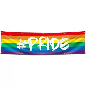 Dhl leverans kärlek är kärlek flagga gay stolthet banner 2x8 ft tryck 100d polyester tyg 10 mässing grommets för inomhus utomhus dekoration rum