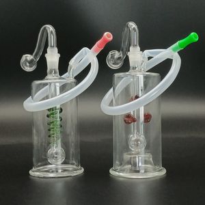 Glass Mini Bong Smoking Set Hookah Water Pipe Bubbler Oil Burner Dab Rigs Percolator Thick Pyrex Bong Perc