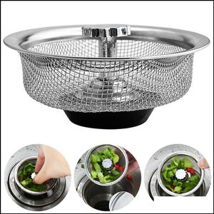 Colanders Strainers Kitchen Tools Kitchen Dining Bar Home Garden Bathing Stainless Steel Sink Strainer Waste Disposer Outfall Sink-Filter