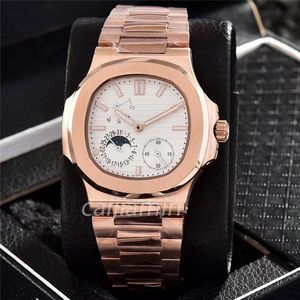 Cai Jiamin - Men's Watch Mechanical Automatic Watch Rose Gold Stainless Steel Watch 2813 Mechanical Movement 40mm White dial Watch