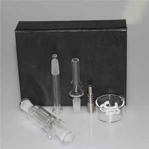 Hookah Nectar bong 10mm smoking pipes glass Collectors With Stainless steel Nail Quartz Tip