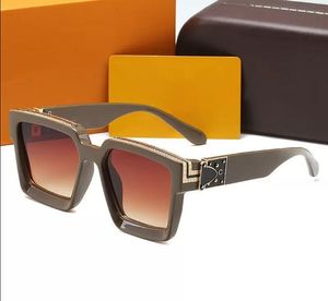 Óculos de sol milionário masculino feminino quadro completo designer vintage milionários óculos de sol quadros cor preto ouro w box260f
