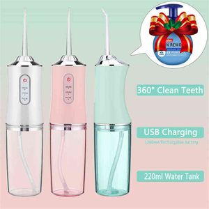 Oral Irrigator for Teeth Whiten Dental Water Jet Flosser Portable Toothpicks Cleaner Munst Washing Machine 220513
