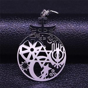 Portachiavi Religioso Esagramma Yoga Croce Portachiavi in acciaio inossidabile Uomo Nero Argento Colore Borsa Accessori Gioielli Llavero NXS08Portachiavi