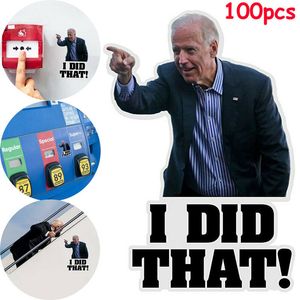 100pcs Joe Bidens I Did That Funny Stickers That's All Me Decal Humor Ordinario Adesivo impermeabile DIY Decalcomanie riflettenti Poster Cars Laptop Fuel