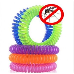 1pcs elástica elástica elástica em espiral de mão-de-fio Anel de anel de anel de telefonia anti-mosquiteira Repelente de primavera Sport Travel F0608x10