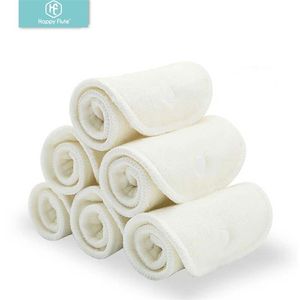 Happyflute 10 PCS 2 Katmanlar Bambu2 Mikrofiber Doğum Bebek Bezi Bezi Nappy Doğal Bambu Yıkanabilir 220512