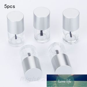 5 Pz/lotto 10 ML Bottiglie di Smalto per Unghie con Pennello Riutilizzabile Containor Vuoto Bottiglia di Vetro Trasparente Tappo di Plastica Unghie Artistiche Manicure