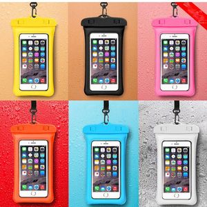 6.5Inch Floating Airbag Swimming Bag Cases Waterproof Mobile Phone Pouch Cell Phone Case For Swim Diving Surfing Beach Use