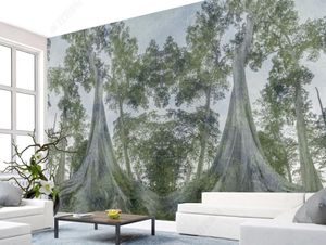 HD wallpapers mural Modern forest trees large background wall wallpaper painting non-woven wallpaper 3d for walls home improvement