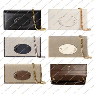 Bayan moda sıradan tasarımcı lüks 1955 zincir çanta cüzdan cüzdan çantası anahtar torbası kredi kartı tutucu yüksek kalite üst 5A 621892 Kartvizit Tutucular
