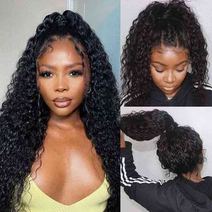 Hair Wigs Water Wave Lace Front Hd Frontal Brazilian for Women Human 4x4 Deep Closure Pre Plucked 220722