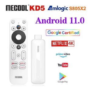 Mecool KD5 안드로이드 TV 스틱 세트 상단 상자 4K 안드로이드 11 TV 스틱 AMLOGIC S805X2 1GB 8GB WIFI 2.4G 5G 스마트 장치 스트리밍