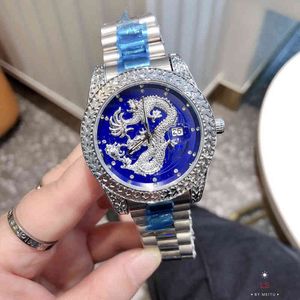 Style R achat en gros de La montre LE X Watches Wristwatch Luxury Designer R O Rôle de marque en acier La montre Calendar est sculptée avec une mode Dragon ancienne et divers styles