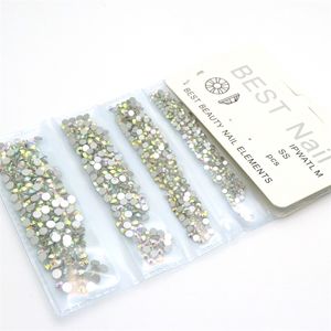 1 Pack Flatback Glass Nails s Mixed Sizes SS4 SS6 SS8 SS10 Nail Art Decoration Stones Shiny Gems Manicure Accessories 220630