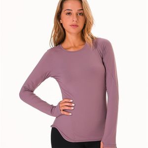 NWT Women Long Sleeve T shirt Sexy Yoga 4way Stretch Tank Top Sports T Shirt Fitness Gym Running Tops Tee Free shippping T200401