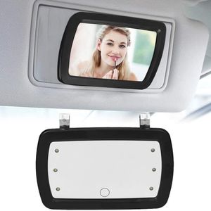 Universal Car Sun Visor Mirror Makeup Sun-Shading Cosmetic Mirror Vanity Automobile Make Up Mirrorswith Six LED Lights