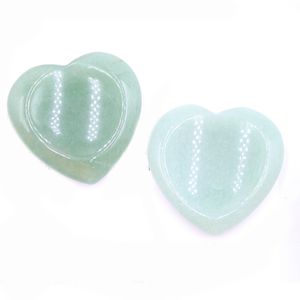 40mm Loose Heart Healing Stone Love Pocket Palm Green Aventurine Oro Stone For Anxiety Reiki Balancing Rocks Gemstone Farmhouse Kitchen Home