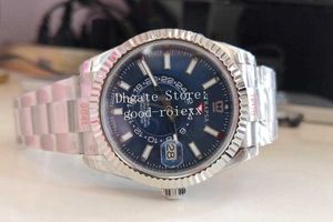 남성 자동 Cal.9001 시계 남성 904L 스틸 326934 사파이어 N Noobf Factory Watch Time Zone Dweller Sport Ring Wristwatches