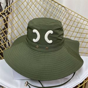قبعات واسعة الحافة للمرأة مصممة العلامة التجارية فيشر السيدات الظل قبعات العطلة شاطئ الشمس مصممين دلو قبعة دلو