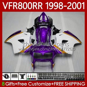 Honda Intercector VFR 800RR 800 CC RR VFR800RR新しいPurple 1998 1999 2000 2001 Bodywork 128NO.95 VFR800R 98-01 VFR800R 98 99 00 01フェアリング