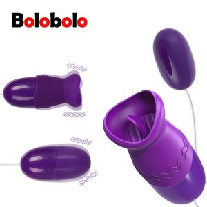 Sex Toy Massager Multi-Speed ​​Tongue Oral Licking Vibrator USB Vibration Egg G-Spot Vagina Massage Clitoris Stimulator Toys For Women Set
