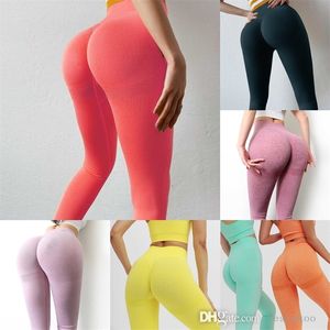 Leggings elastici a vita alta da donna 16 colori Pantaloni da yoga push up sexy senza cuciture Sport Fitness Corsa Capris da palestra