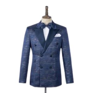 Thorndike formell slitage brudgummen sjal lapel brudgum tuxedos svart jacquard manlig kostymer bröllop