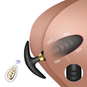 Sicherer Anal-Vibrator, Butt-Plug, Prostata-Massagegerät mit kabelloser Fernbedienung, tragbarer vibrierender Ei-Dildo, sexy Spielzeug für Frauen und Männer