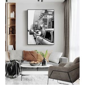 Art Decoration Can Be Customized Art Alpaca Avatar Personality Poster Retro Canvas Painting Print Picture Home Wall 220623
