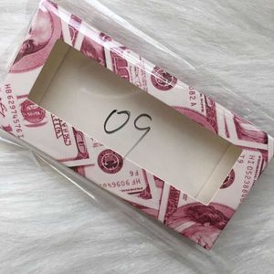 Makijaż do rzęs rzęs rzęsy prostokątna karta bez tacki rzęs pudełko pudełko Para pakietów telefonu komórkowego z różowym tyłem