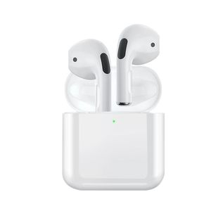 Nya Pro 4 TWS trådlösa hörlurar Byt namn på Bluetooth 5.0 mini öronsnäckor med laddningsfodral Sportsfritt headset för smarta mobila mobiltelefoner