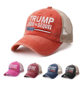 Cappelli da sole estivi di nuovo design con lettere ricamate Cappellini sportivi per elezioni americane Cappelli 2024 Berretto da baseball traspirante