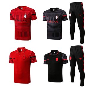 22 23 Associazione Calcio Milan Soccer Men's Tracksuits Logo Temproidery Training Training Clothing Lawging Shirt