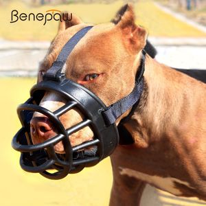 Benepaw قابلة للتعديل سيليكون كمامة الكلب التنفس خفيفة الوزن nonczle puppy antibark pet accessories 2 الألوان 201102