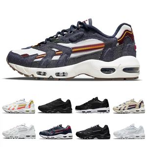 96 II Mens Running Shoes Triple White Black Bright Mango Beach 40-45 USA Vibes Blackened Blue Summer Pastels Red 96s Män Kvinnor Tränare Sport Sneakers