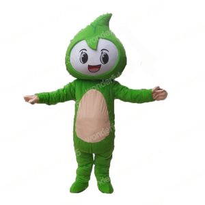 Performance Green Leaf Mascot Trajes Carnaval Hallowen Gifts Unissex Adultos Fancos jogos de festa de festa férias comemoração de desenho animado